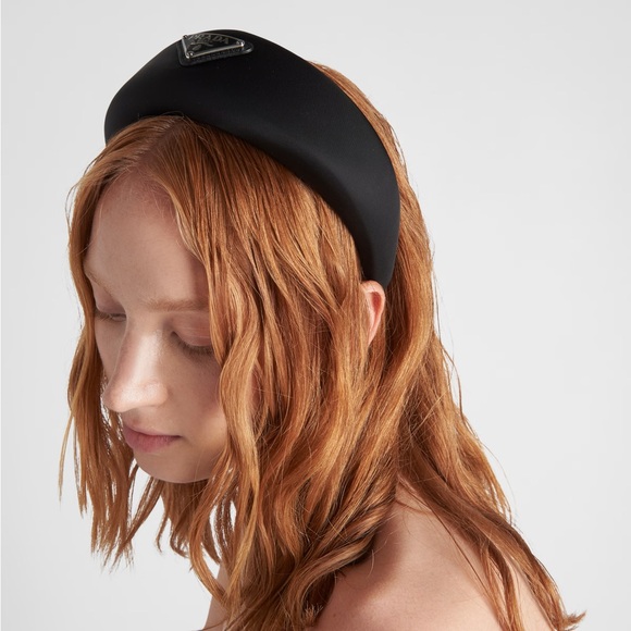 PRADA BLACK RE-NYLON HEADBAND - Picture 7 of 8